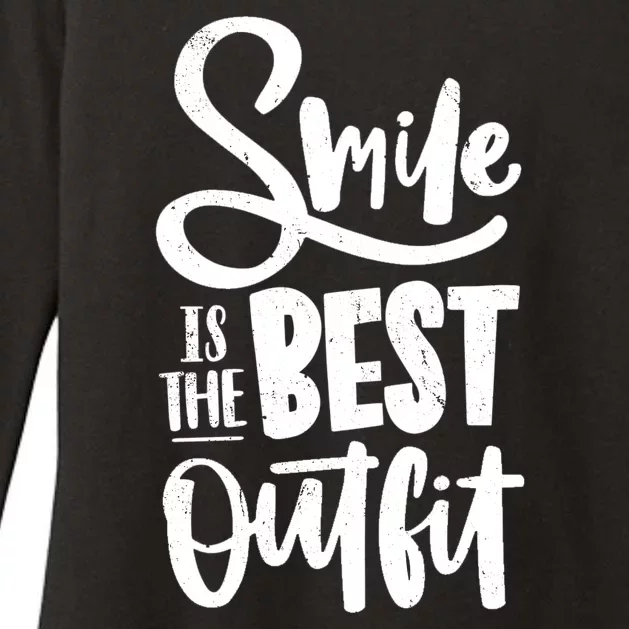 Smile Is The Best Outfit Cute Gift Womens CVC Long Sleeve Shirt