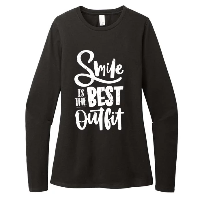 Smile Is The Best Outfit Cute Gift Womens CVC Long Sleeve Shirt