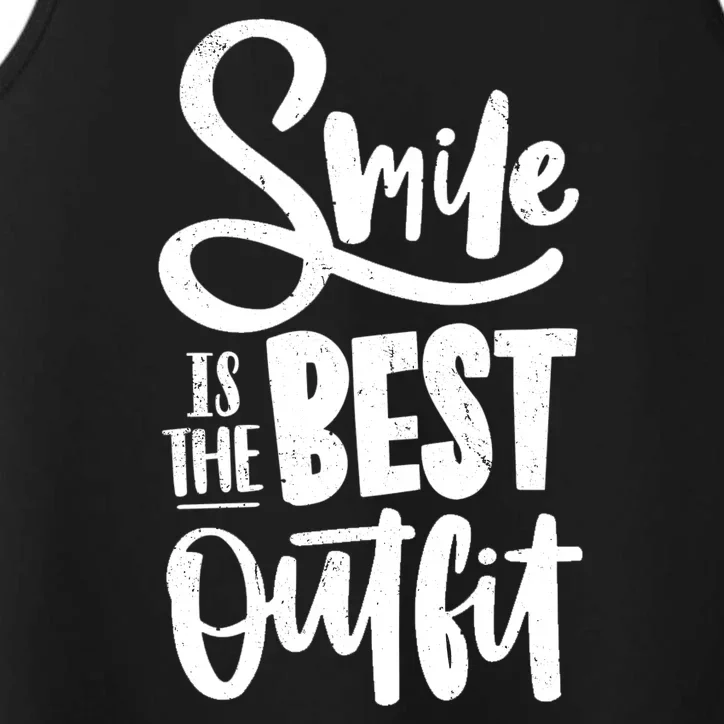 Smile Is The Best Outfit Cute Gift Performance Tank