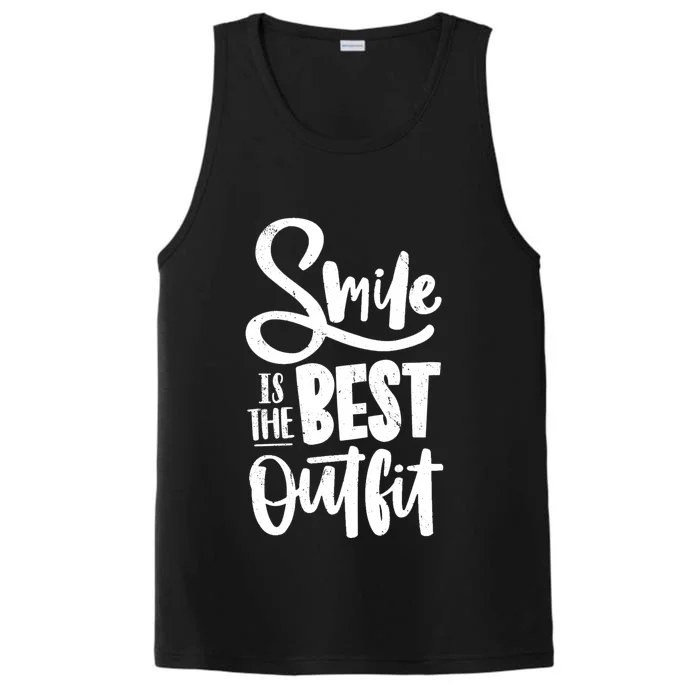 Smile Is The Best Outfit Cute Gift Performance Tank