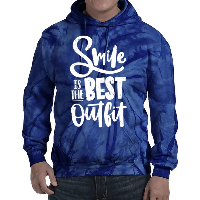 Smile Is The Best Outfit Cute Gift Tie Dye Hoodie