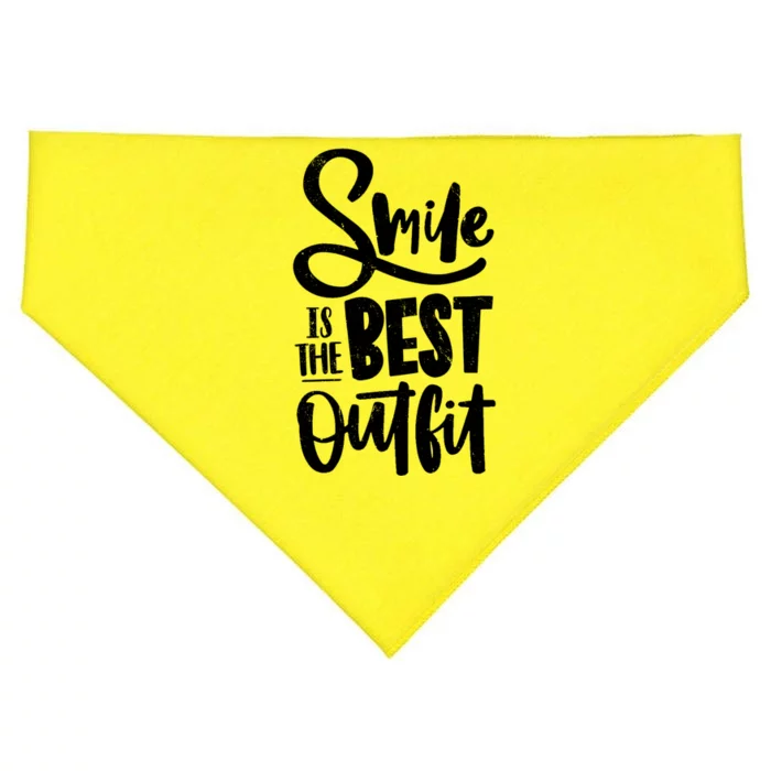 Smile Is The Best Outfit Cute Gift USA-Made Doggie Bandana