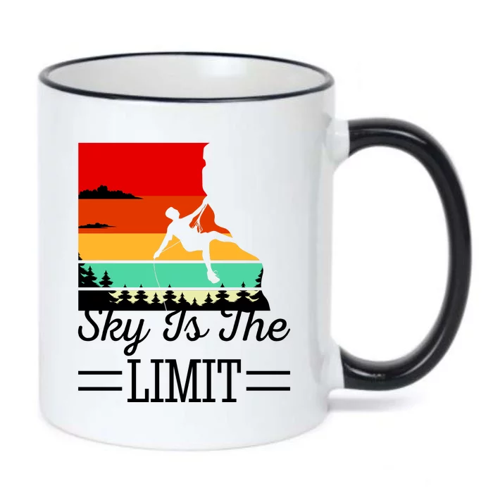 Sky Is The Limited Rock Climbing Black Color Changing Mug