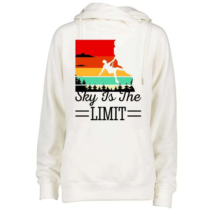 Sky Is The Limited Rock Climbing Womens Funnel Neck Pullover Hood