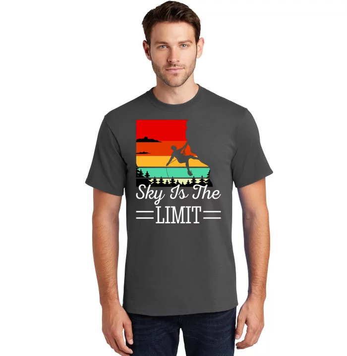 Sky Is The Limited Rock Climbing Tall T-Shirt