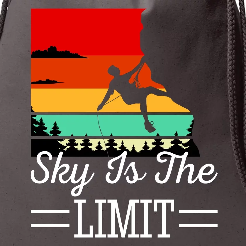 Sky Is The Limited Rock Climbing Drawstring Bag