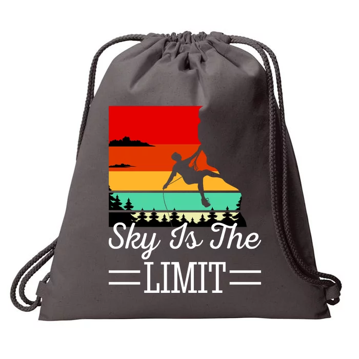 Sky Is The Limited Rock Climbing Drawstring Bag