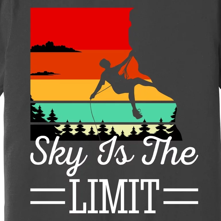 Sky Is The Limited Rock Climbing Premium T-Shirt