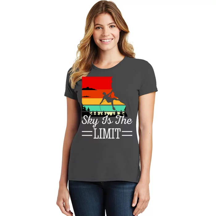 Sky Is The Limited Rock Climbing Women's T-Shirt