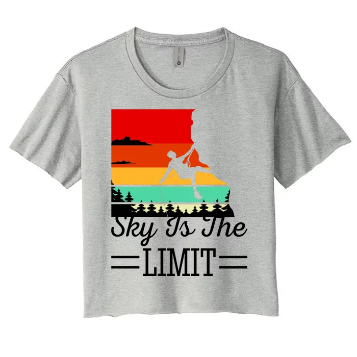 Sky Is The Limited Rock Climbing Women's Crop Top Tee