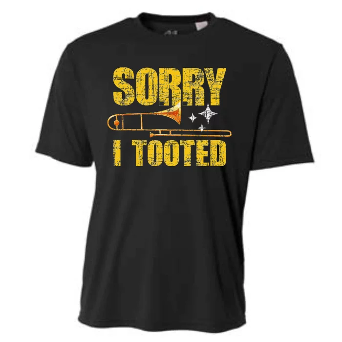 Sorry I Tooted Trombone Trombonist Music Brass Wind Player Cooling Performance Crew T-Shirt