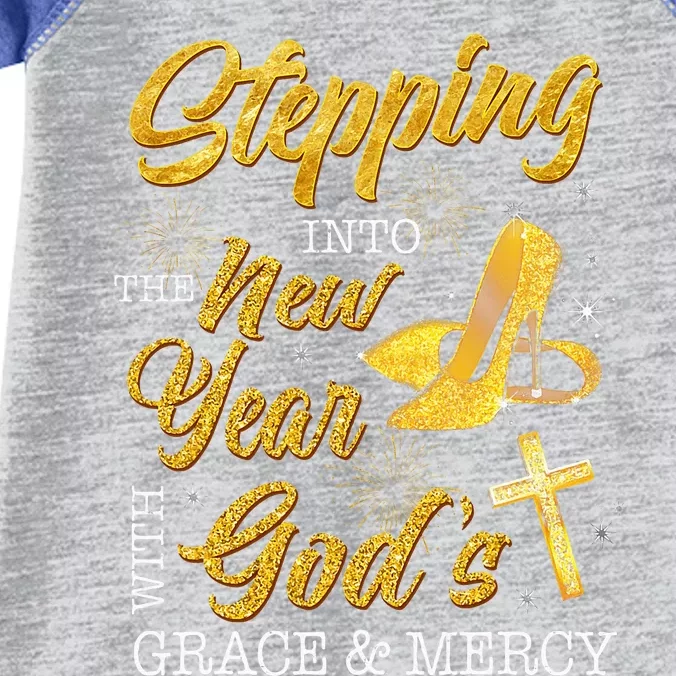 Stepping Into The New Year With Gods Grace And Mercy Infant Baby Jersey Bodysuit