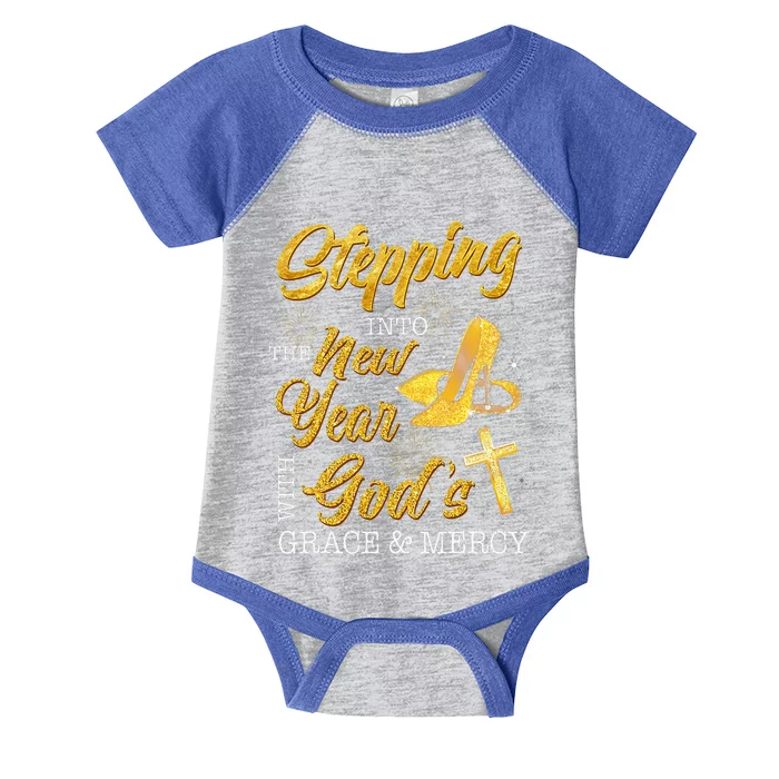 Stepping Into The New Year With Gods Grace And Mercy Infant Baby Jersey Bodysuit