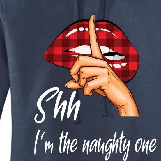 Shh IM The Naughty One Christmas Xmas Cute Gift Women's Pullover Hoodie