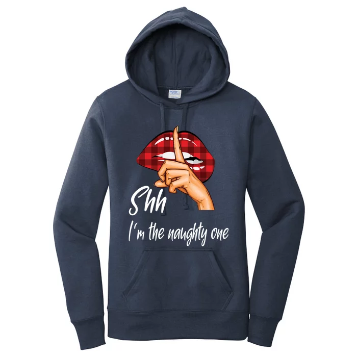 Shh IM The Naughty One Christmas Xmas Cute Gift Women's Pullover Hoodie