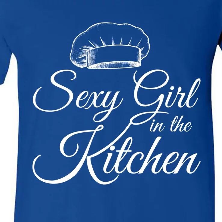 Sexy In The Kitchen Culinary Cooking Kitchen Chefs Hat Gift V-Neck T-Shirt