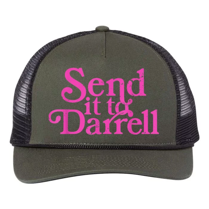 Send It To Darrell Send It To Daryl Funny Retro Rope Trucker Hat Cap