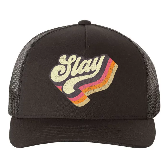 Slay Internet Viral Meme Dank Slang Vintage Style Yupoong Adult 5-Panel Trucker Hat