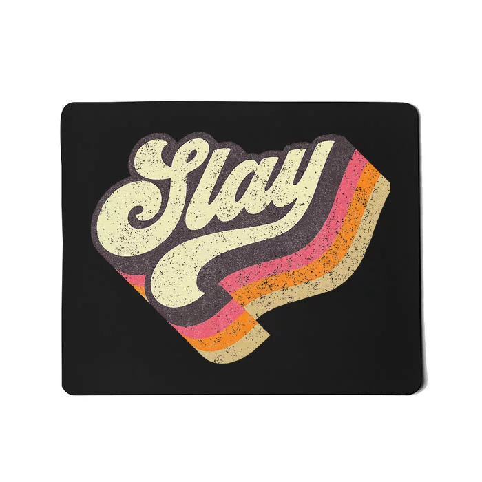 Slay Internet Viral Meme Dank Slang Vintage Style Mousepad