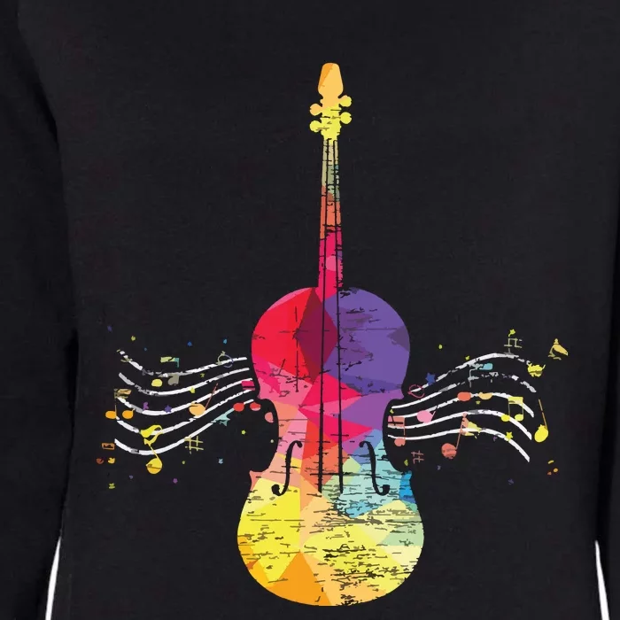 String Instrument Violinist Cello Violin Womens California Wash Sweatshirt