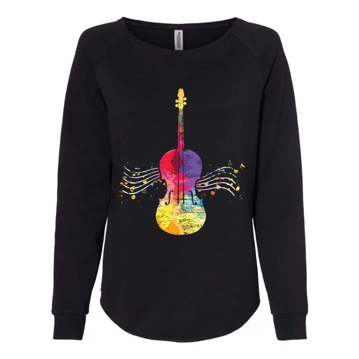 String Instrument Violinist Cello Violin Womens California Wash Sweatshirt