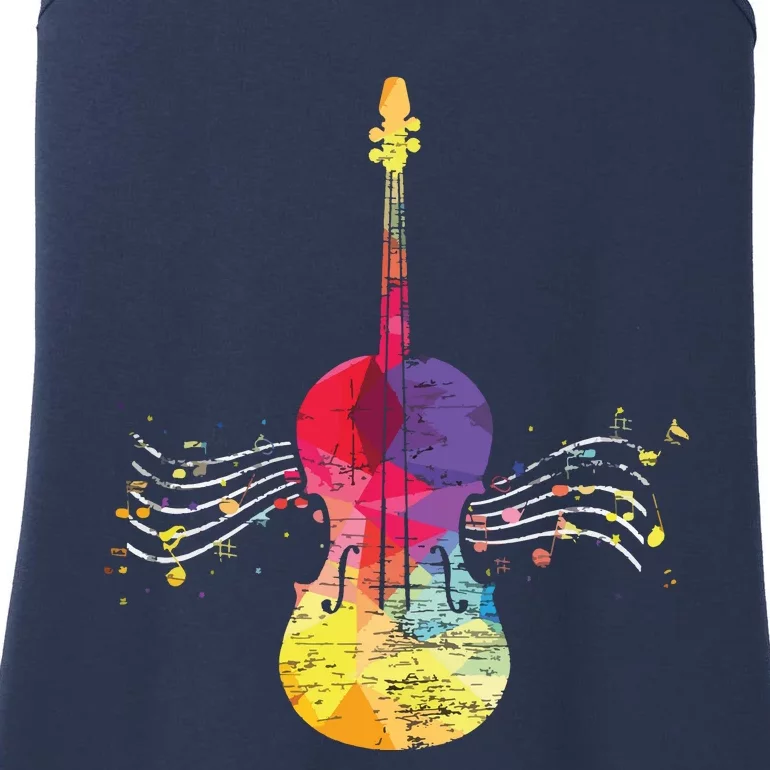 String Instrument Violinist Cello Violin Ladies Essential Tank