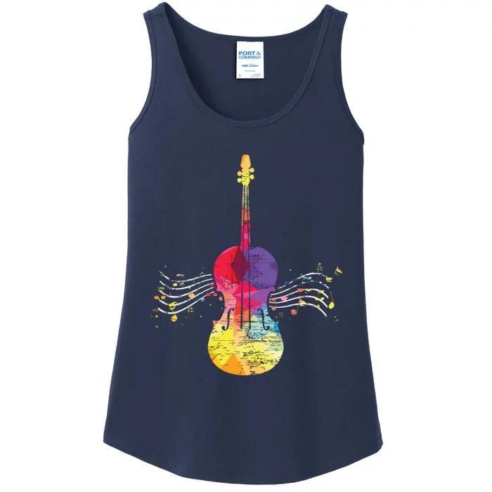 String Instrument Violinist Cello Violin Ladies Essential Tank