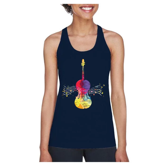 String Instrument Violinist Cello Violin Women's Racerback Tank