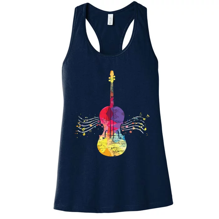 String Instrument Violinist Cello Violin Women's Racerback Tank