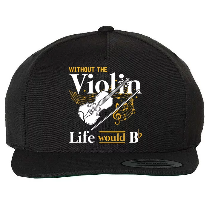 String Instrument Violinist Gift Cello Tee Violin Wool Snapback Cap