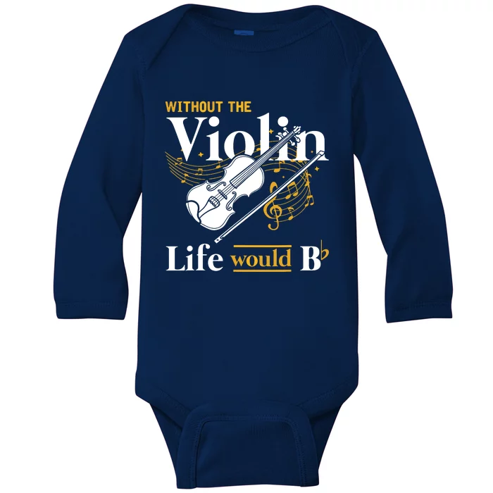 String Instrument Violinist Gift Cello Tee Violin Baby Long Sleeve Bodysuit