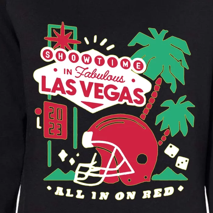 Showtime In Vegas All In On Red Womens California Wash Sweatshirt