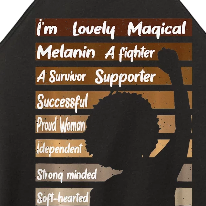 Strong Independent Woman Black History Month BLM Melanin Women’s Perfect Tri Rocker Tank