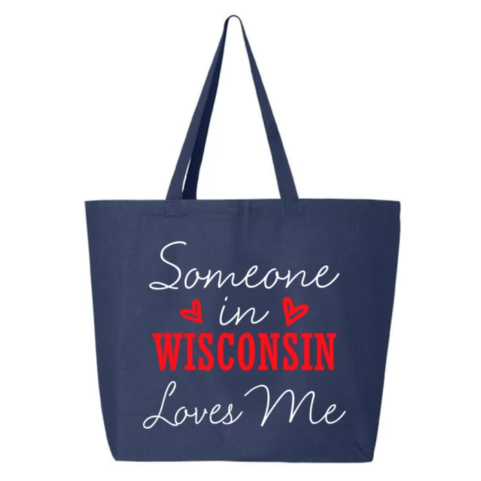 Someone In Wisconsin Loves Me Relationship Couple Gift 25L Jumbo Tote