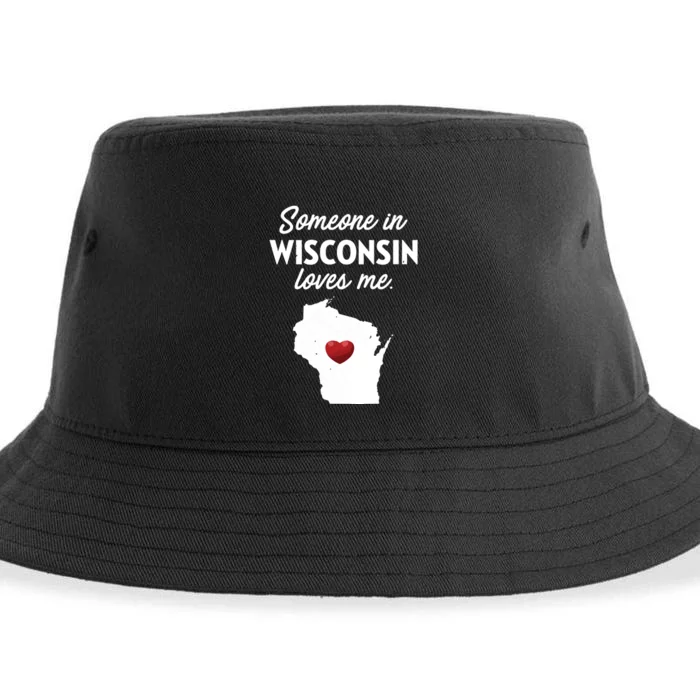 Someone In Wisconsin Loves Me Wisconsin Wi Sustainable Bucket Hat