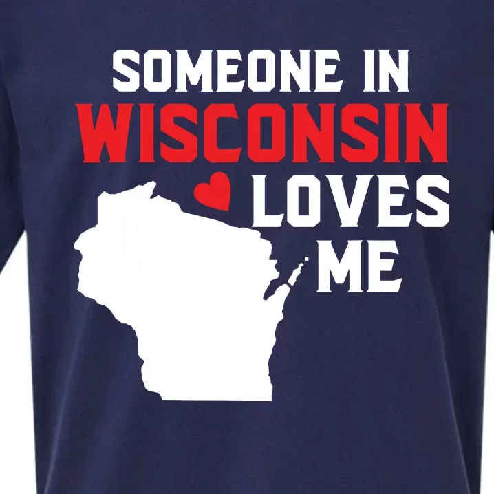 Someone In Wisconsin Loves Me Sueded Cloud Jersey T-Shirt