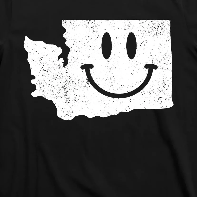 Smiling In Wa Funny Washington Happy Face T-Shirt