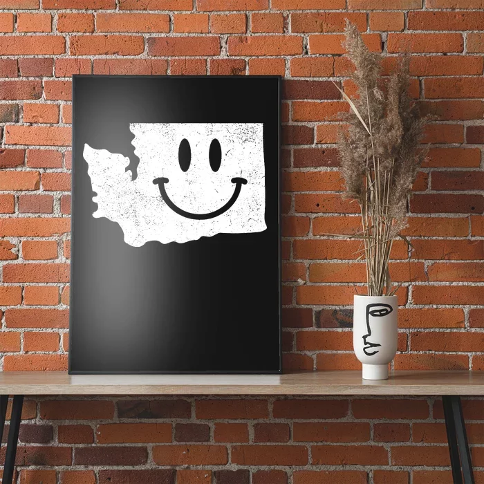 Smiling In Wa Funny Washington Happy Face Poster