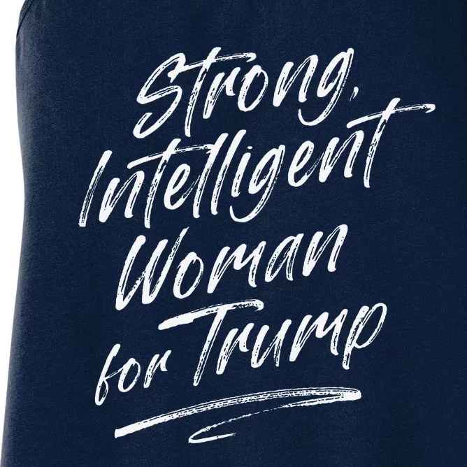 Strong Intelligent Woman Trump 2024 For Women Women's Racerback Tank