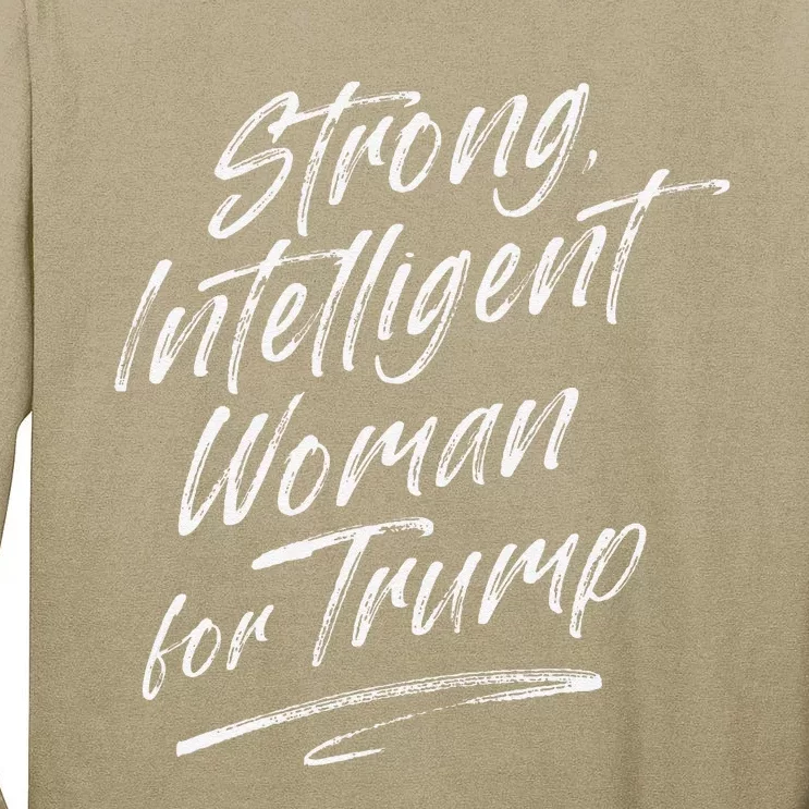 Strong Intelligent Woman Trump 2024 For Women Tall Long Sleeve T-Shirt