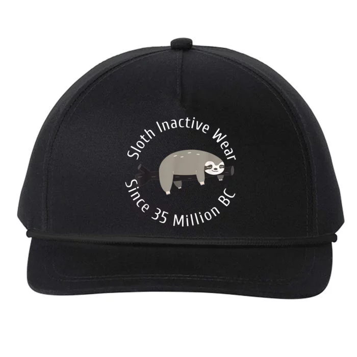 Sloth Inactive Wear Since 35 Million Bc Sleeping Sloth Snapback Five-Panel Rope Hat