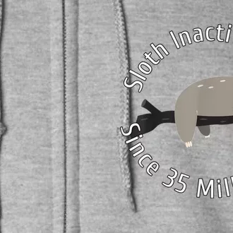 Sloth Inactive Wear Since 35 Million Bc Sleeping Sloth Full Zip Hoodie