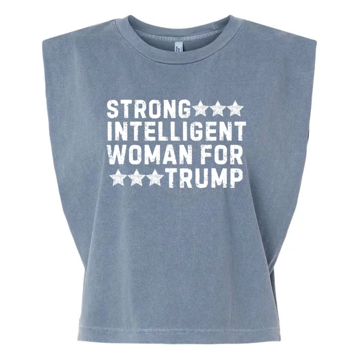 Strong Intelligent Woman For Trump Garment-Dyed Women's Muscle Tee