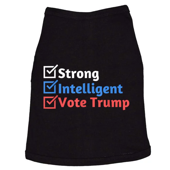 Strong Intelligent Women For Trump Girl Maga Checklist Doggie Tank