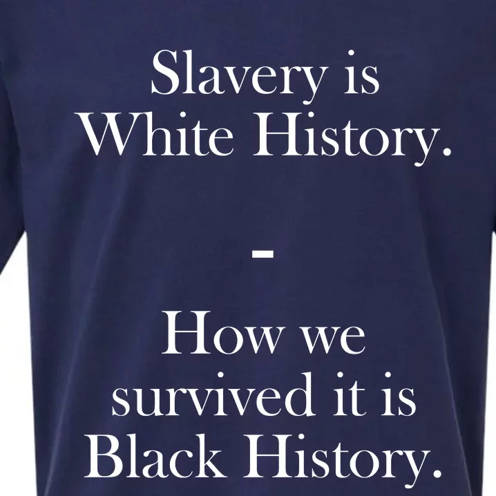 Slavery Is White History How We Survived It Is Black History Sueded Cloud Jersey T-Shirt