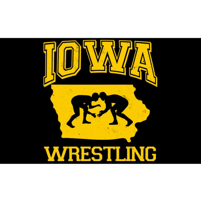 Silhouette Iowa Wrestling Team Wrestler Bumper Sticker