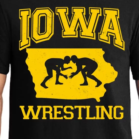 Silhouette Iowa Wrestling Team Wrestler Pajama Set