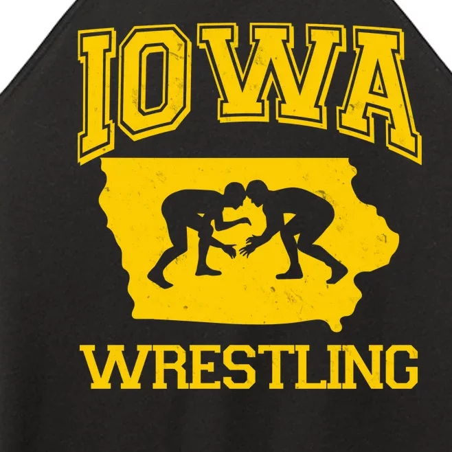 Silhouette Iowa Wrestling Team Wrestler Women’s Perfect Tri Rocker Tank