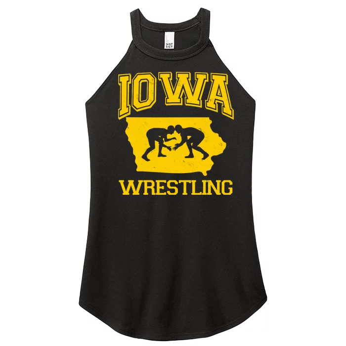 Silhouette Iowa Wrestling Team Wrestler Women’s Perfect Tri Rocker Tank