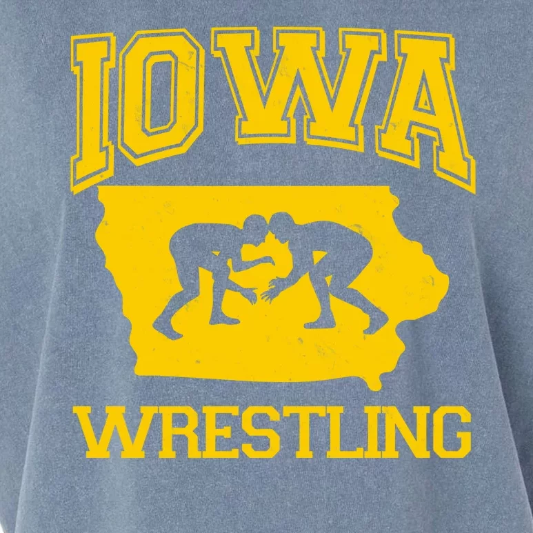 Silhouette Iowa Wrestling Team Wrestler Garment-Dyed Women's Muscle Tee